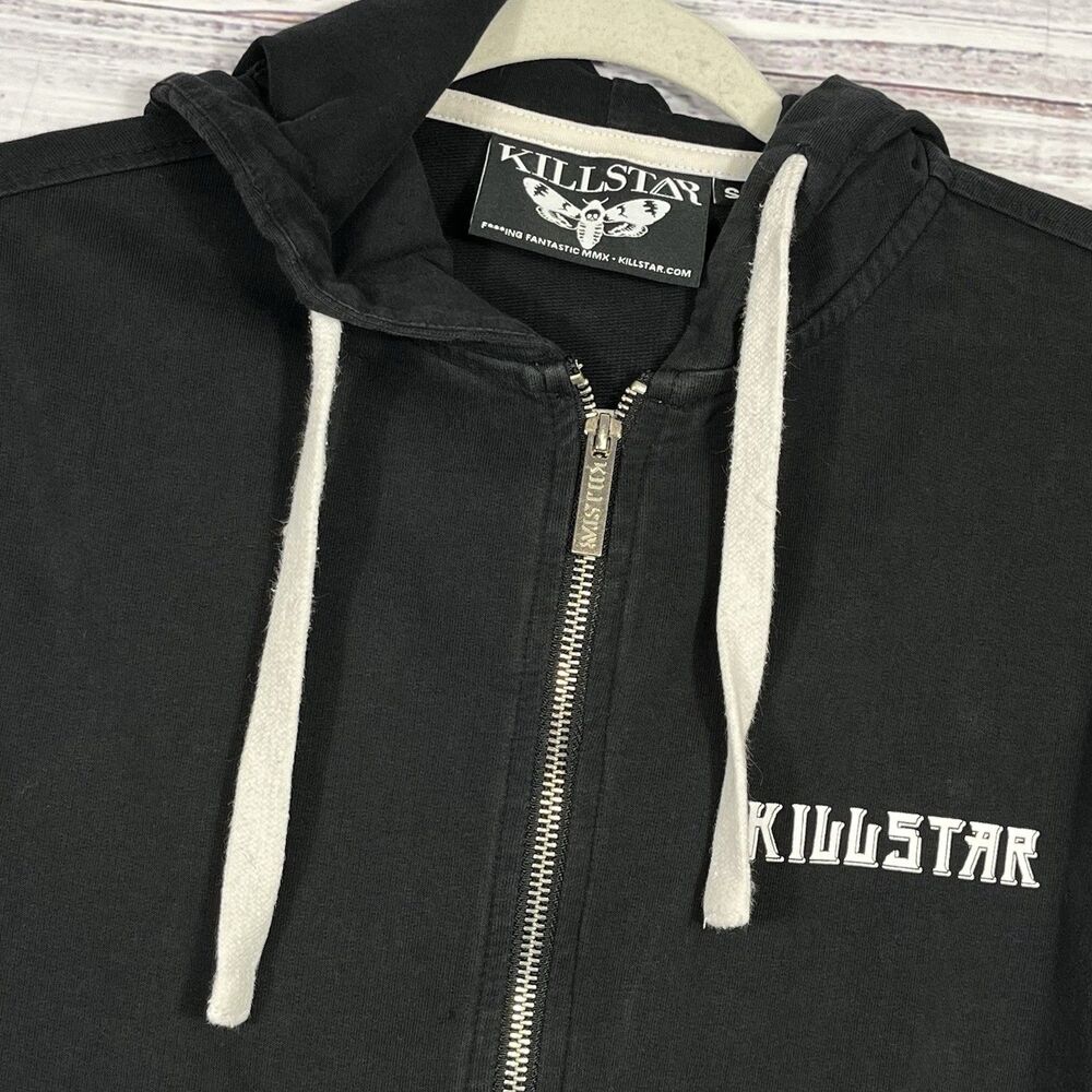 Killstar Hoodie Unisex Sz Small Full Zip Black Occult In Like Sin Baphomet Goth